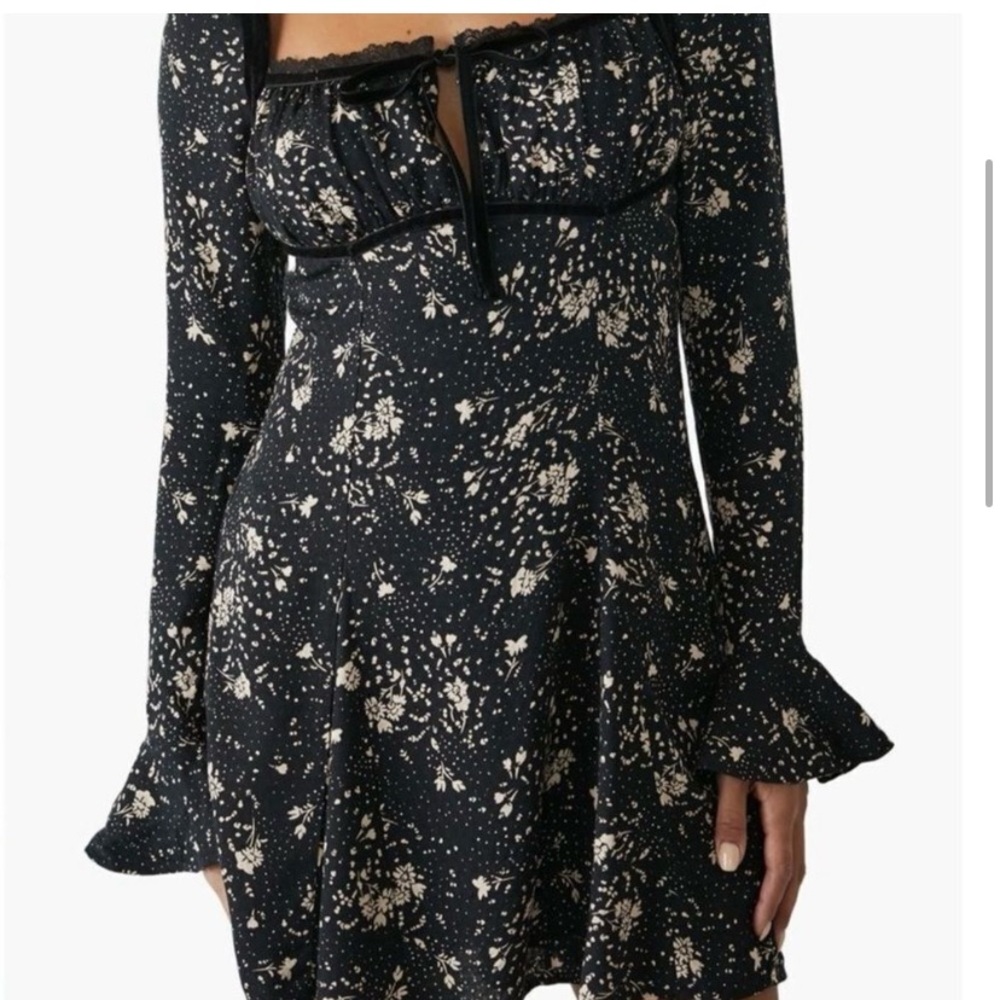 Free People NWOT Black Bell Sleeve Dress